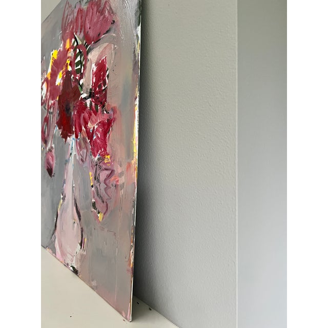 Contemporary "Arrangement in Red" Original Painting by Shann Spishak For Sale - Image 3 of 5