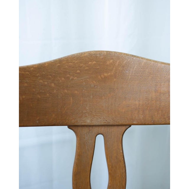 Henning Kjaernulf Henning Kjaernulf Attributed Oak and Wood Dining Chairs - A Pair For Sale - Image 4 of 12