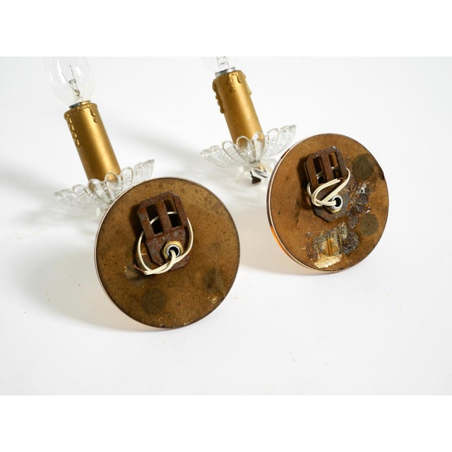 Italian Wall Lamps in Glass and Mirror, 1960s, Set of 2 For Sale - Image 12 of 13