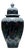 Handmade Ceramic Grand Shah Vase with Lid (60cm) Dark Blue Saz Leaf and Carnation For Sale