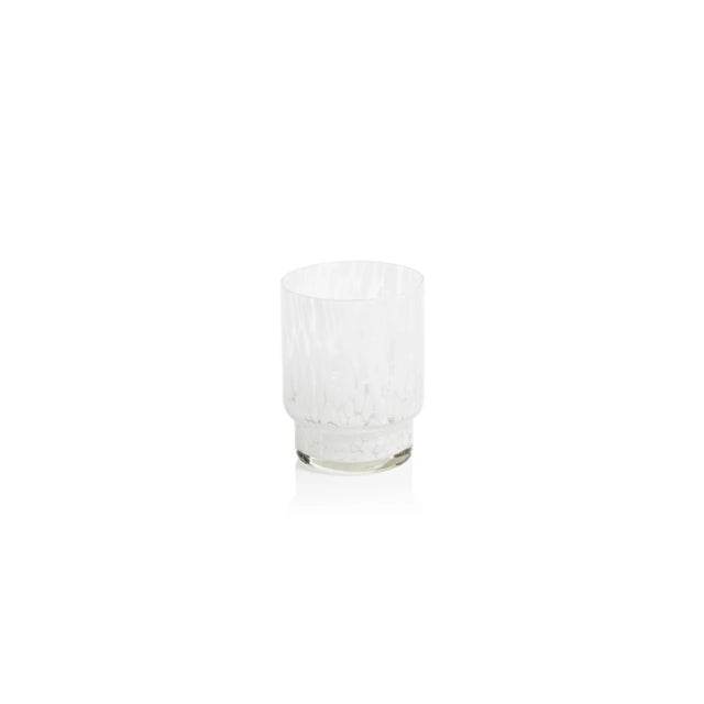 Transitional Andria Tortoise Tumbler Glasses - White, Set of 6 For Sale - Image 3 of 4