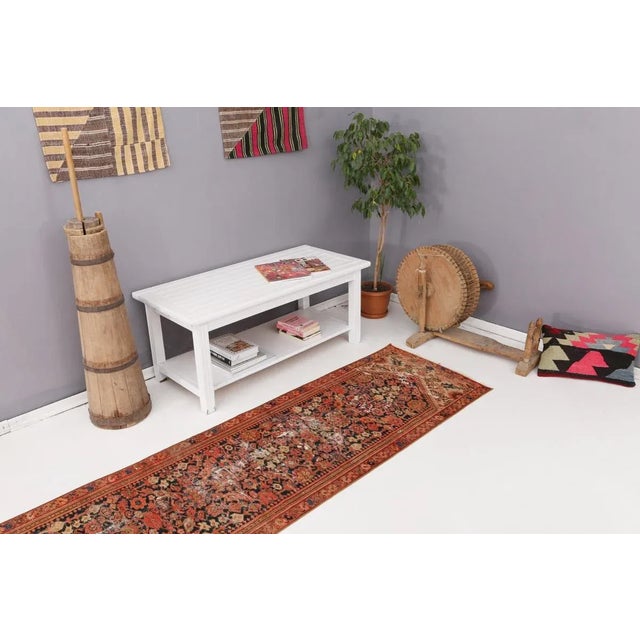 Mid 20th Century Distressed Antique Malayer Runner For Sale In Los Angeles - Image 6 of 7