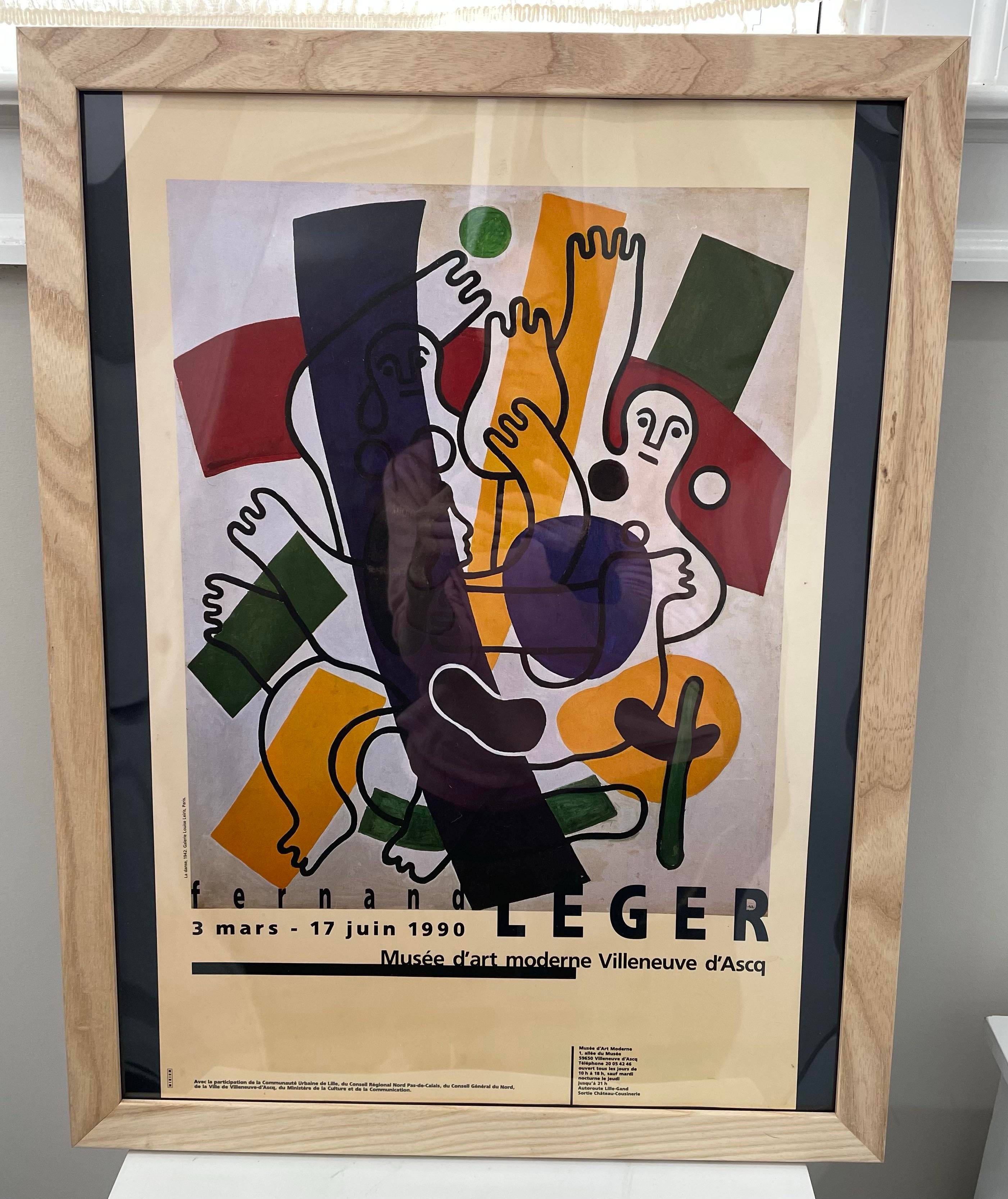 Vintage 1990 Fernand Léger French Museum Exhibition Poster, Musée