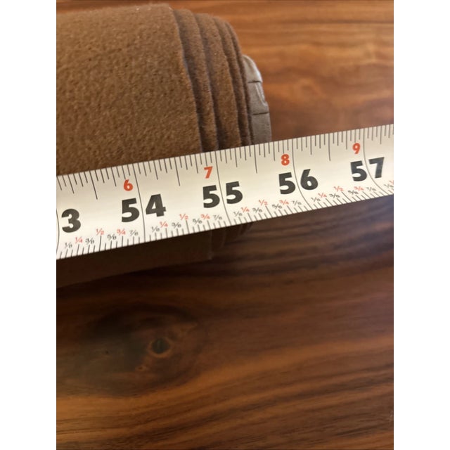 Arhaus Eco Leather Upholstery Fabric – Eagle Cres Mushroom – 6 Yards For Sale - Image 9 of 11