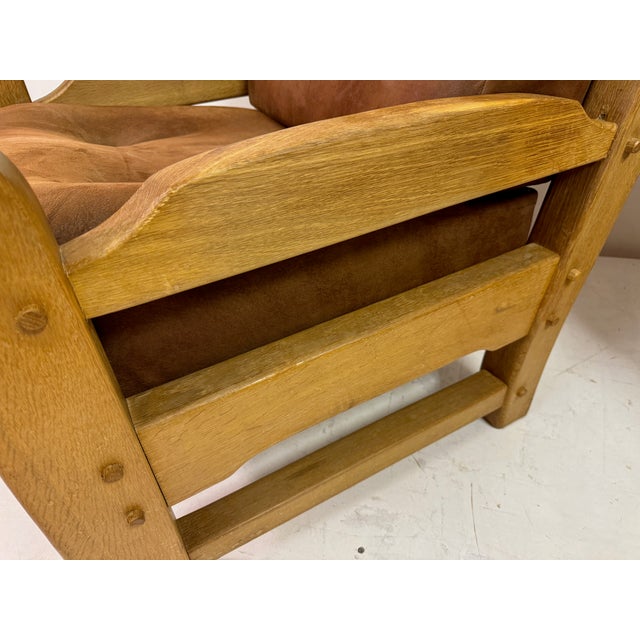 Set of Brutalist Armchairs in Oak, 1960s For Sale - Image 18 of 18