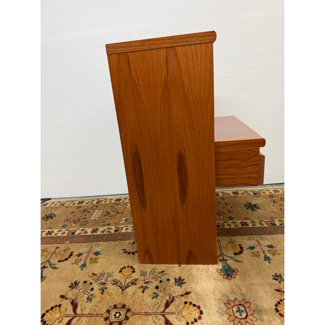 Teak Wood Mid 20th Century Nightstands, Pair For Sale - Image 4 of 12