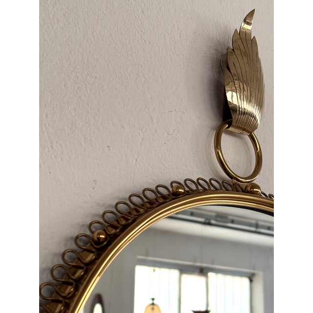 Large Wall Mirror in Brass by Josef Frank for Svenskt Tenn, 1960s For Sale - Image 4 of 18