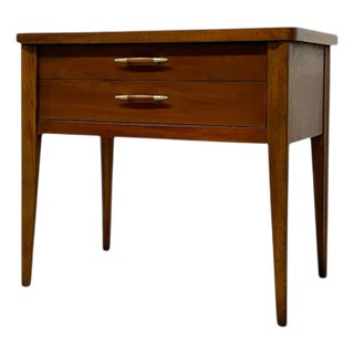 Mid-Century Modern One-Drawer End Table With Brass Tone Handles, 1960s For Sale