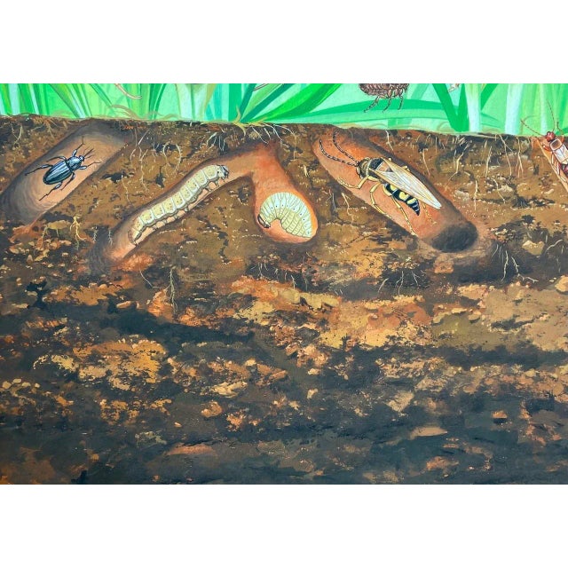 Original Ecotoxicology Illustration "Creepy Crawly Pop-Art" Circa 1981 Bugs Insects For Sale - Image 4 of 9
