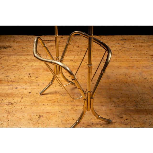 Mid 20th Century Pair of After-Maison Bagues Faux Bamboo Side Tables With Magazine Rack For Sale - Image 14 of 16