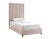 Wood Arabelle Blush Velvet Twin Bed For Sale - Image 7 of 7
