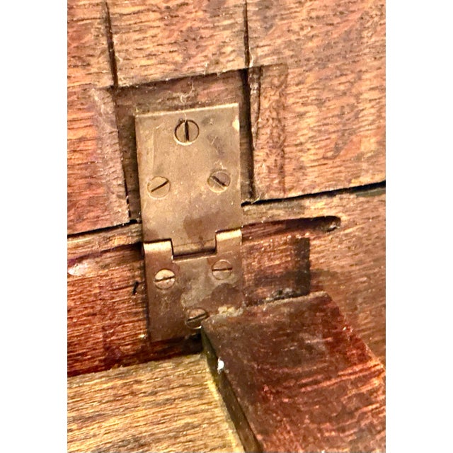 Antique English Oval Drop Leaf Table GateLeg With Scalloped Top Barley Twist Legs For Sale - Image 11 of 12