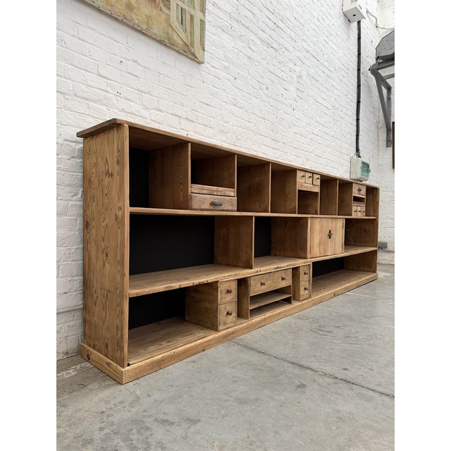Large Workshop Cabinet in Pine, 1940s For Sale - Image 18 of 18
