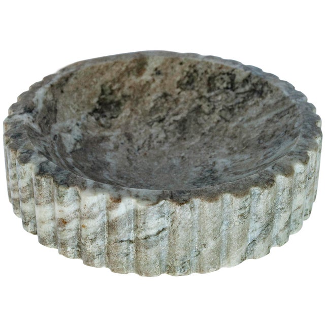 Green Carved Stone CatchAll For Sale - Image 8 of 8