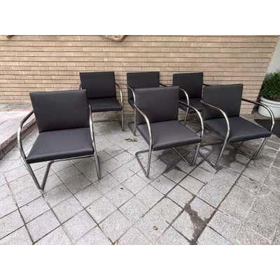 Late 20th Century Mies van der Rohe Set of 8 Brno Chairs for Knoll For Sale - Image 15 of 15
