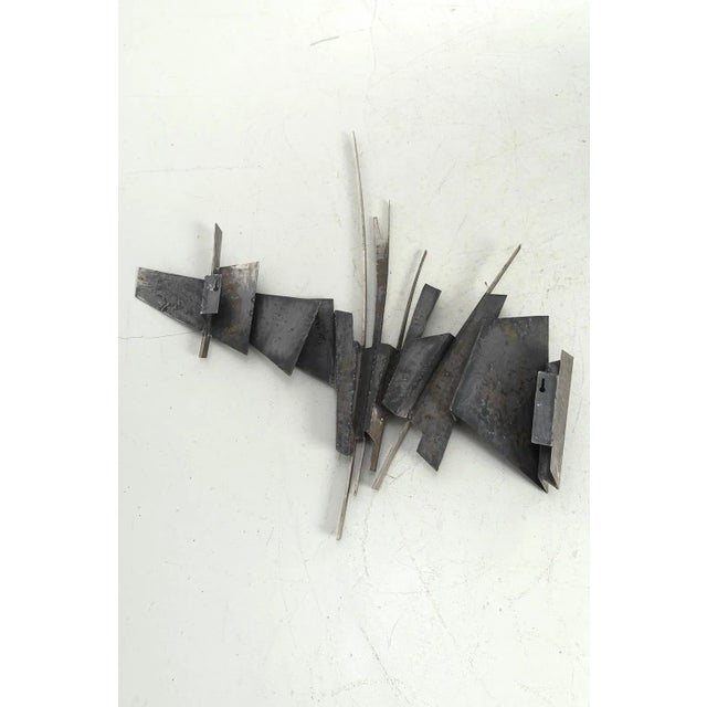 Gray Vintage Brutalist Wall Sculpture For Sale - Image 8 of 9