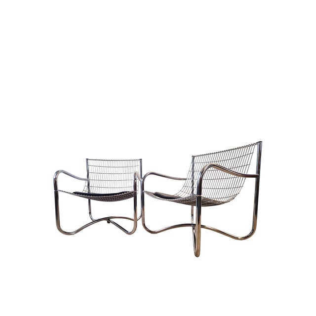 Metal Mid-Century Chrome and Steel Lounge Accent Chairs by David Mellor O.B.E, 1960s, Set of 2 For Sale - Image 7 of 7