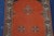 Vintage Hand Knotted Wool Geometric Medallion Orange Rug Runner Signed 3' X 8' For Sale - Image 9 of 11