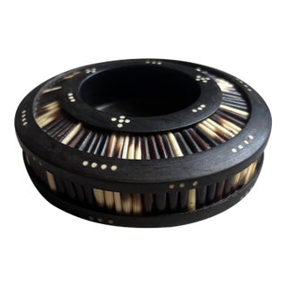 Porcupine Quill & Ebony Trinket Dish For Sale