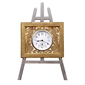 English Gilded Easel Clock