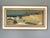 COASTAL FIELDS Size: 11.8 x 22.4 inches (including frame) Oil on canvas A soothing mid-century modernist landscape that...