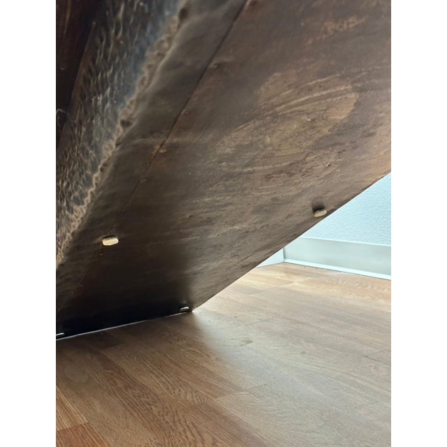 Early 20th Century Brutalist Hand Hammered Metal Clad Credenza For Sale In Palm Springs - Image 6 of 18
