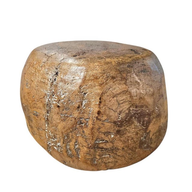 Hand-Hewn Carved Wooden Burl Bowl For Sale - Image 17 of 18