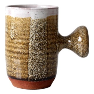 Vintage Handmade Studio Pottery Mug For Sale