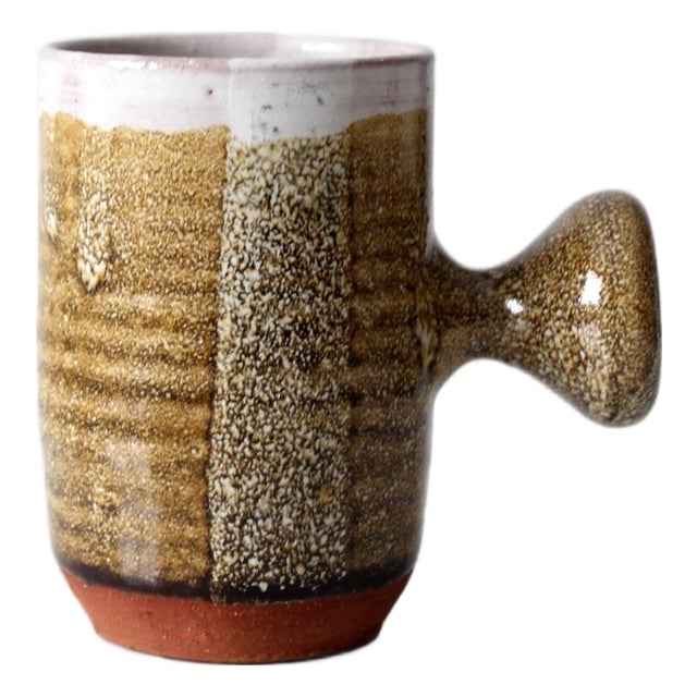 Vintage Handmade Studio Pottery Mug For Sale
