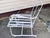 1960s Vintage 1960s White Wrought Iron Cantilever Lounge Chair For Sale - Image 5 of 10