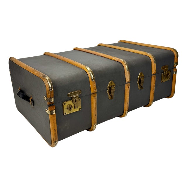 Vintage Steamer Trunk Case, 1940s For Sale