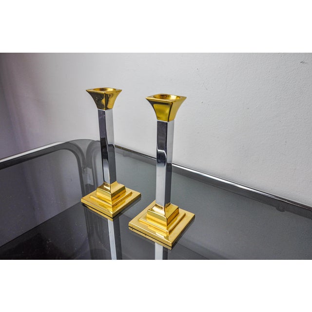 Regency Candlesticks by Art3, 1970, Set of 2 For Sale - Image 4 of 8