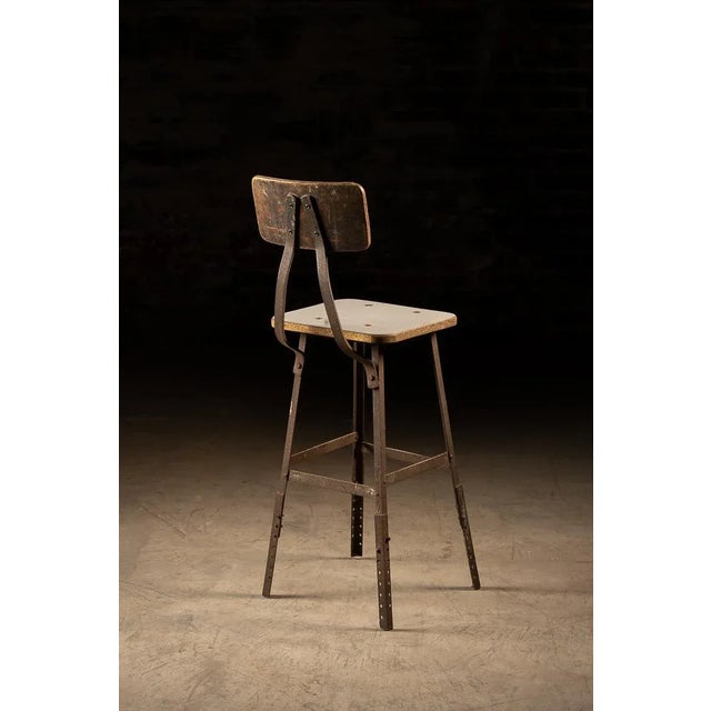 Angle Iron Industrial Stool For Sale - Image 4 of 6