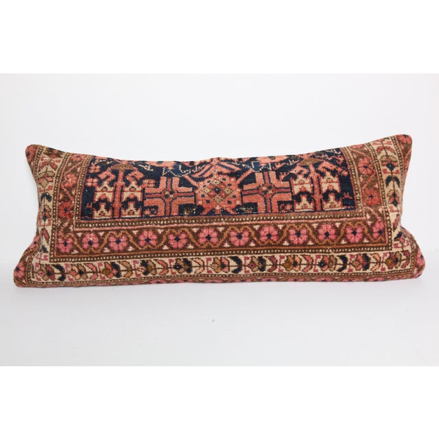 Decorative Lumbar Cushion – Vintage Rug Style Throw Pillow -16'' X 38'' For Sale - Image 10 of 12
