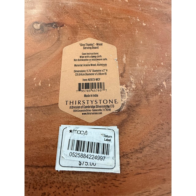 Give Thanks Wooden Serving Tray or Charcuterie Board For Sale In Jacksonville, FL - Image 6 of 9