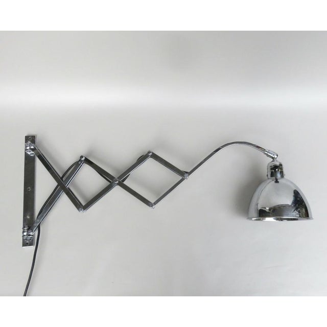 1930s Bauhaus Scissor lamp in Chrome-Plated Brass, 1930s For Sale - Image 5 of 18