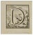 Luigi Vanvitelli, Letter of the Alphabet D, Etching, 18th Century For Sale