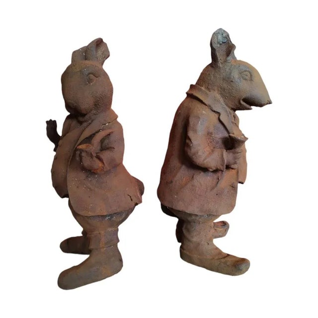 Metal Iron Garden Figures, 1950s, Set of 2 For Sale - Image 7 of 8