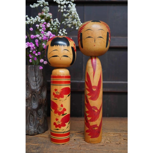 Vintage Traditional Kokeshi, Japan, 1950s, Set of 2 For Sale - Image 9 of 9
