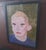 Here's an unsigned, intriguing portrait of an unknown male done in an unschooled, primitive manner. The piece is acrylic...