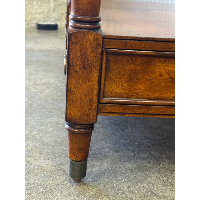 Late 20th Century Faux Bamboo Regency Coffee Table For Sale - Image 9 of 10