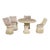 Mid 20th Century Faux Bois Garden Table and Chairs Set, 5 Pieces For Sale