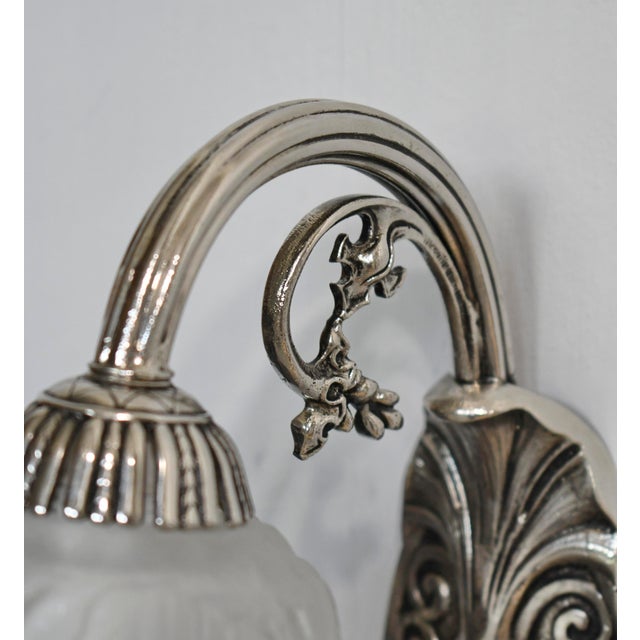 French Art Deco Wall Sconce by Léon Hugue & Charles Schneider 1930 France - A Pair For Sale - Image 6 of 11
