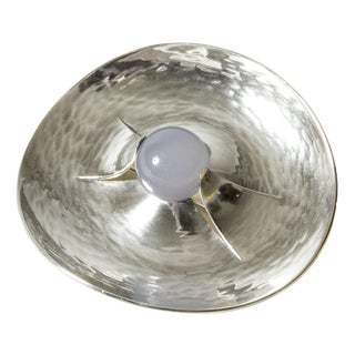 Silver and Chalcedony Brooch from Elis Kauppi, 1964 For Sale