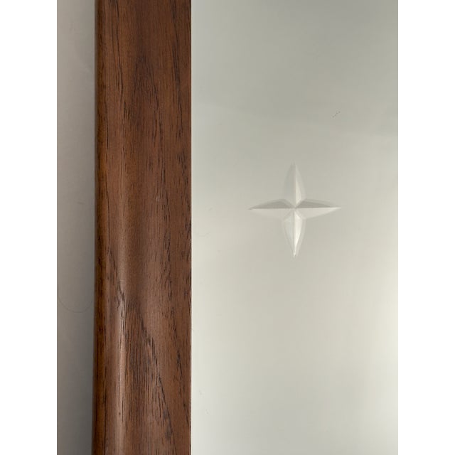 1960s Mid Century Broyhill Saga 9 Drawer Dresser With 6 Etched Starburst Mirror For Sale - Image 9 of 12