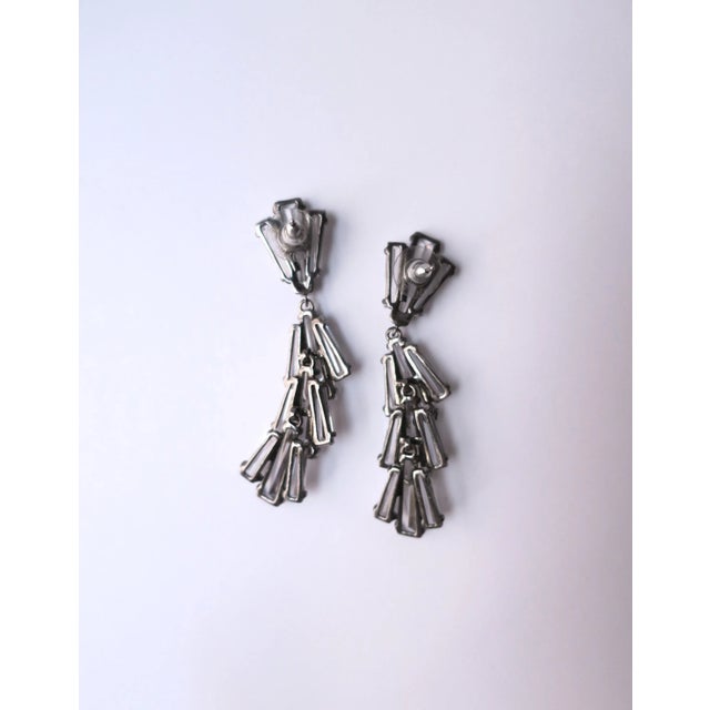 Diamond-Esque Crystal Dangle Earrings Art Deco Style, Pair For Sale - Image 10 of 10
