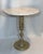 Mid-Century Modern Mid-20th Century French Style Reticulated Brass & Carrara Marble Drinks Table For Sale - Image 3 of 10