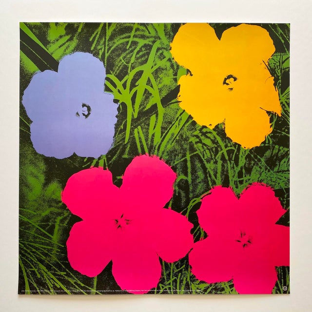 This Andy Warhol Foundation rare vintage 1993 offset lithograph print iconic Pop Art poster " Flowers " 1970, is an...
