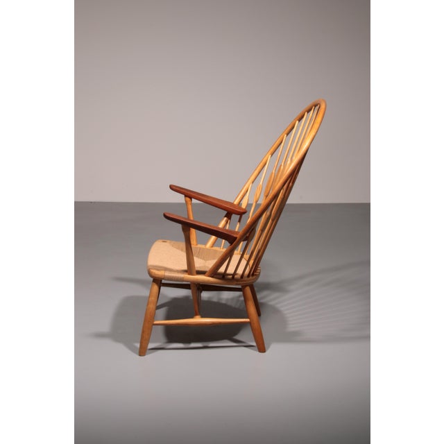 Brown JH-550 Peacock Chair by Hans J. Wegner for Johannes Hansen, 1960 For Sale - Image 8 of 15
