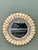 This exquisite vintage round wall mirror is a masterwork of coastal artistry, meticulously hand-encrusted with a rich...